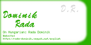 dominik rada business card